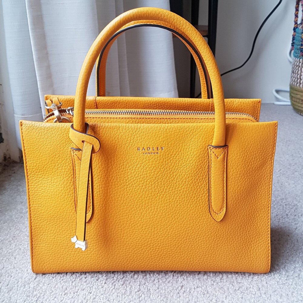 Radley London Arlington yellow leather tote bag